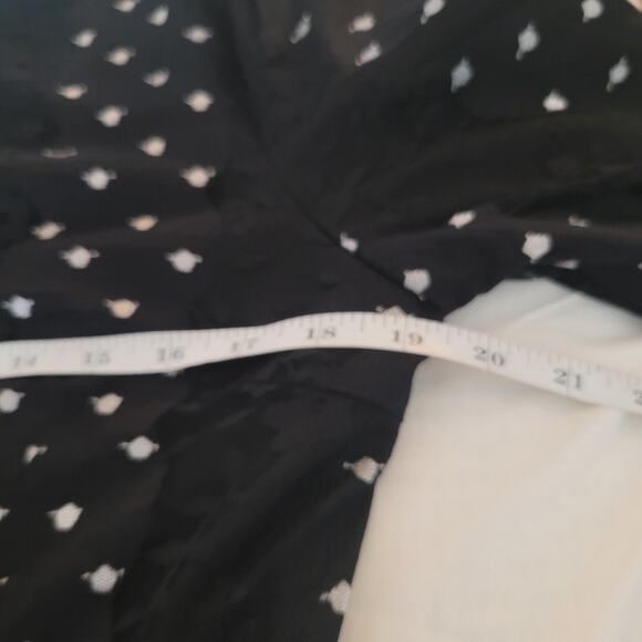 Mima Rosso Dress Womens Large Black White Lace Long Sleeve Polka Dot Lined - Picture 12 of 16